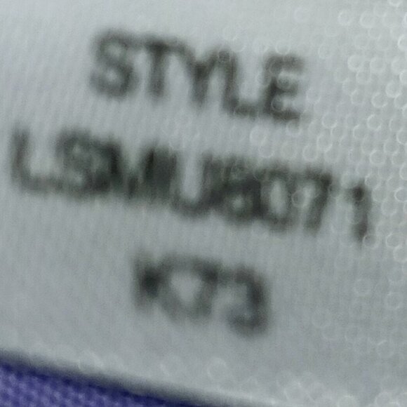 Vintage Liz Claiborne Button Up Non Iron Purple White Pinstripe 8 Liz Sport 90s - Picture 4 of 5